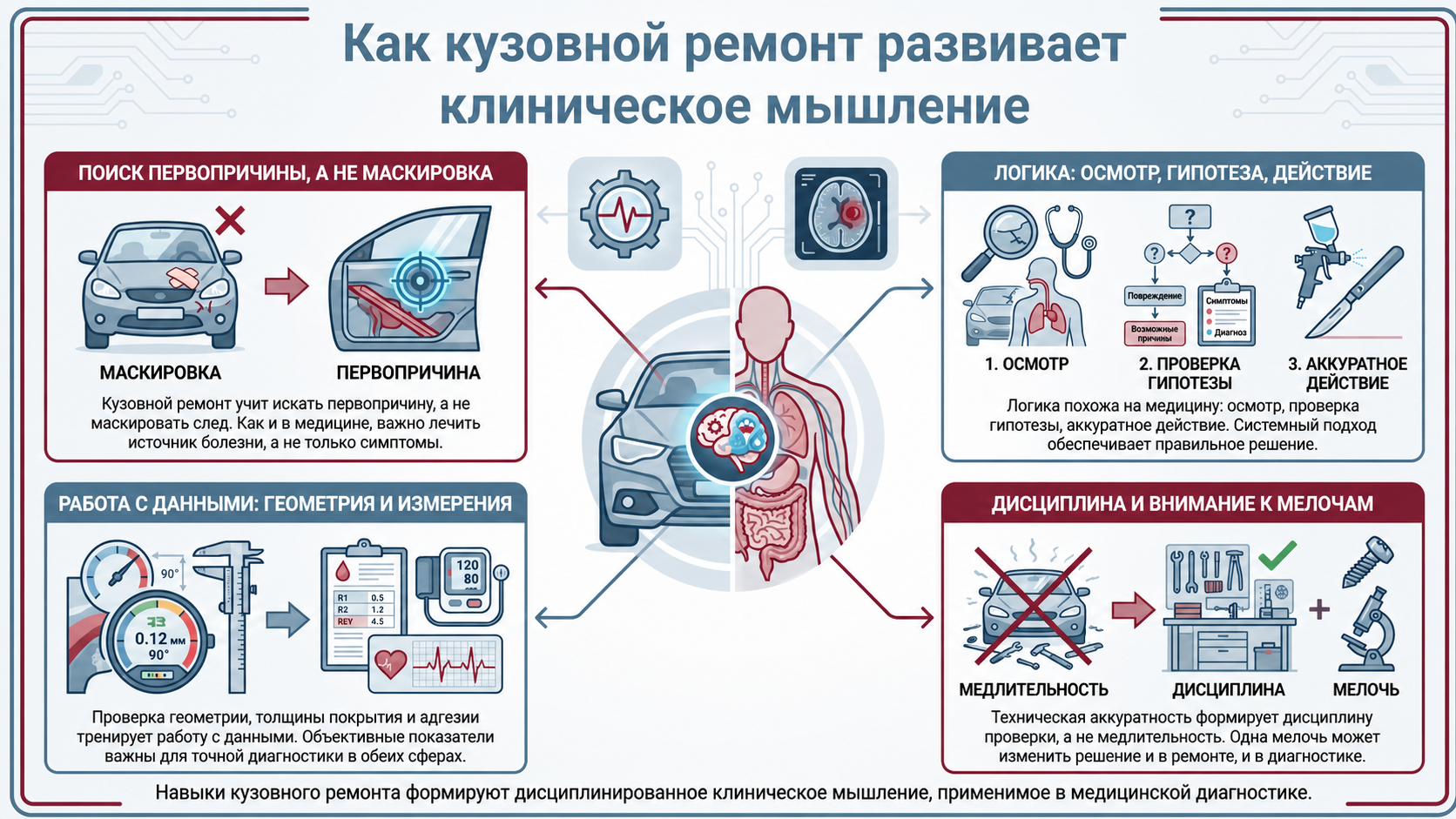 Почему кузовной ремонт развивает клиническое мышление