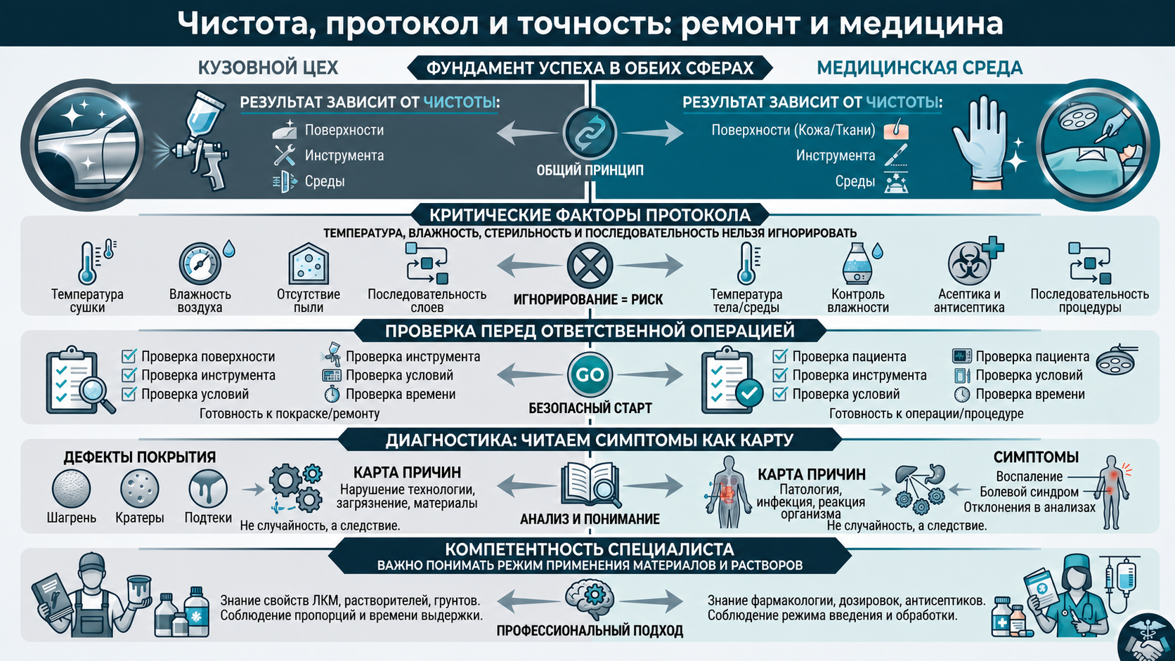 Где в ремонте и медицине решают чистота и протокол